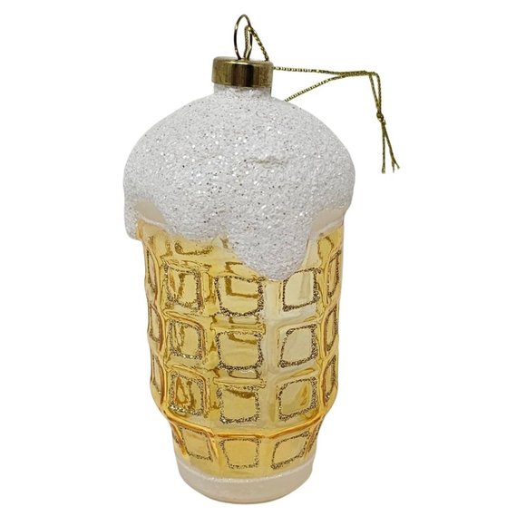4.25" Ice Cold Frosty Beer Glass Christmas Ornament, Party Decor - Picture 2 of 3